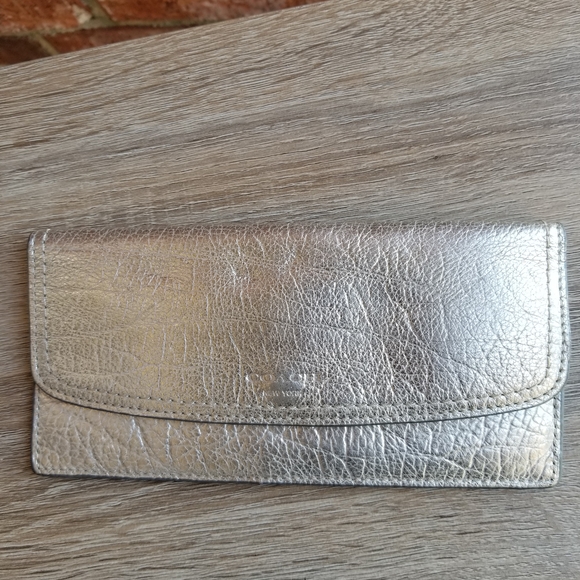 Coach Handbags - Coach Metallic Silver Women's Wallet